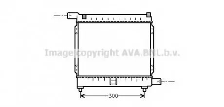 Радиатор W124/W201 MT 18/20/23 -AC (Ava) AVA COOLING MS2039