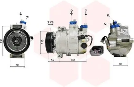 Компрессор кондиционера AUDI Van Wezel 0300K029