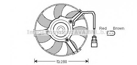 Вентилятор, охлаждение двигателя QUALITY COOLING AVA COOLING AI 7516 (фото 1)