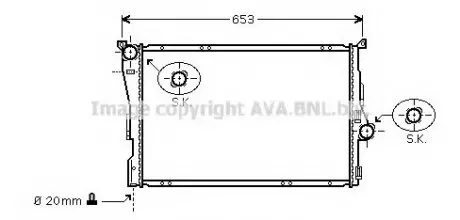 Радиатор 3SERIES E46 ALL MT 98-05 (Ava) AVA COOLING BWA2278