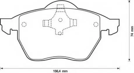 Гальмівні колодки передні Audi A4, A6 / VW Passat Jurid 571921J