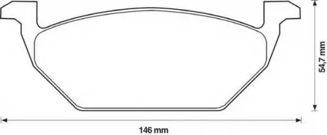 Гальмівні колодки передні Audi A3, A1 / Seat Ibiza / Skoda Octavia, Fabia / VW Polo, Golf Jurid 571985J