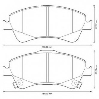 Гальмівні колодки передні Toyota Auris, Avensis, Verso Jurid 572600J