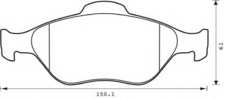 Колодки дискового тормоза Jurid 573041J (фото 1)