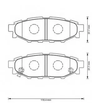 Гальмівні колодки задні Subaru Impreza, Forester, Legacy, Outback, XV Jurid 573380J