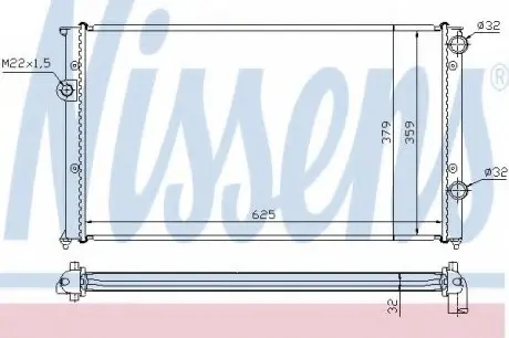 Радіатор охолодження VW NISSENS 65243