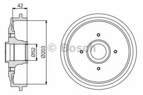 Тормозной барабан BOSCH 0 986 477 201
