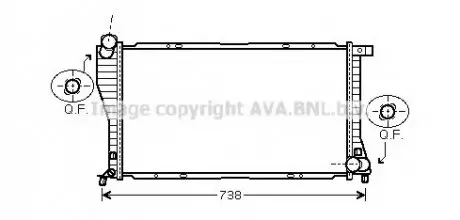 Радиатор 530d / 730d M/A 05/98- (AVA) AVA COOLING BW2234