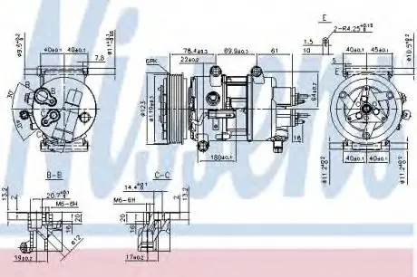 Компрессор кондиционера NISSENS 89201