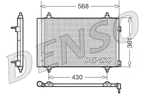Радіатор кондиціонера DENSO DCN07008 (фото 1)