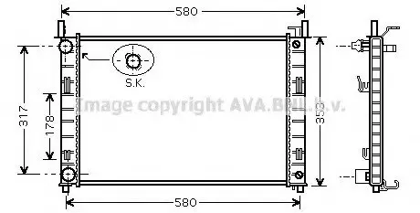 Радиатор охлаждения FORD (AVA) AVA COOLING FDA2324