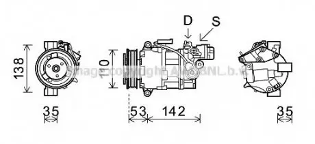 Компресор кондиционера AVA AVA COOLING BWA K393