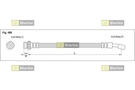 Тормозной шланг STARLINE HA ST.1224 (фото 1)