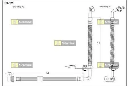 Тормозной шланг STARLINE HA ST.1089