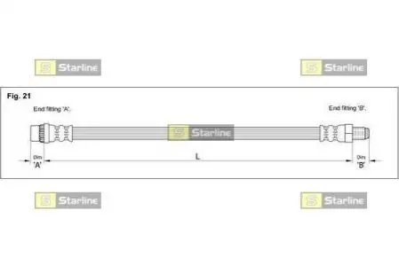 Тормозной шланг STARLINE HA DA.1226
