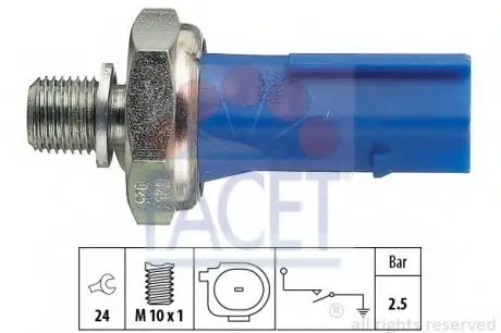 Датчик тиску оливи FACET 7.0192
