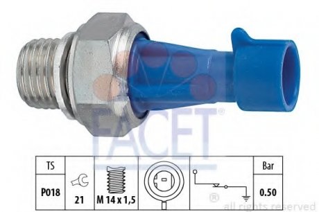 Датчик тиску оливи Jumper/Boxer 3.0 Hdi 06- FACET 7.0143