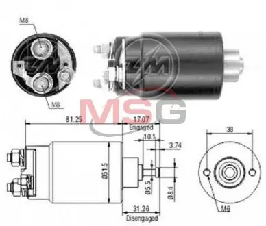 Втягивающее реле стартера ZM ZM761