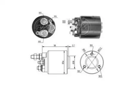 Втягивающее реле стартера ZM ZM590