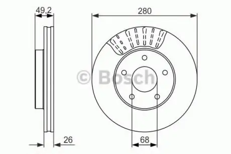 Тормозной диск BOSCH 0 986 479 678