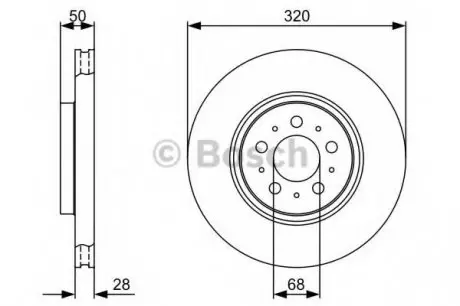 Тормозной диск BOSCH 0 986 479 321