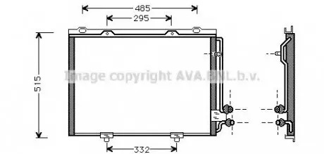 Конденсор кондиціонера MB W210 E-CLASS MT/AT 95- (AVA) AVA COOLING MS 5232