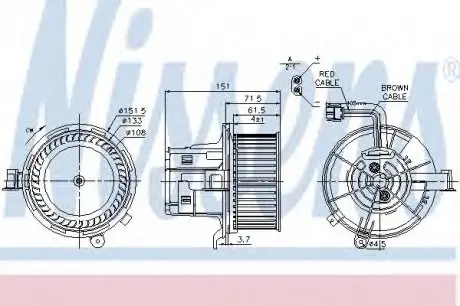 Вентилятор отопления NISSENS 87109