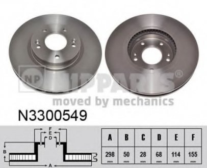 Тормозной диск NIPPARTS N3300549 (фото 1)