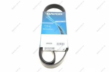 Ремінь генератора поліклиновий DAYCO 6PK858