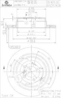 Тормозной диск BREMBO 09.9373.21 (фото 1)