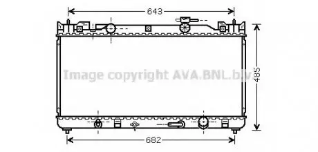 Радіатор охолодження TOYOTA CAMRY (01-) 2.0/2.4 (AVA) AVA COOLING TO 2282