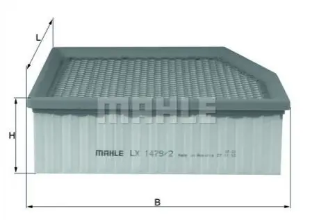 Повітряний фільтр KNECHT (MAHLE) LX 1479 MAHLE / KNECHT LX1479