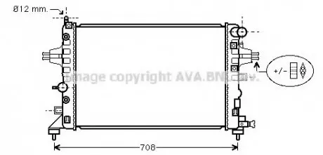 Радіатор Astra -H 1.4i / 1.8i 02/04-(AVA) AVA COOLING OLA 2362