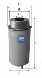 Топливный фильтр UFI 24.455.00