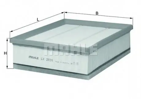 Повітряний фільтр KNECHT MAHLE / KNECHT LX2031