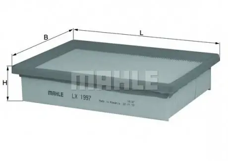 Повітряний фільтр KNECHT MAHLE / KNECHT LX1997