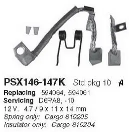 Щітки стартера CARGO PSX146-147K