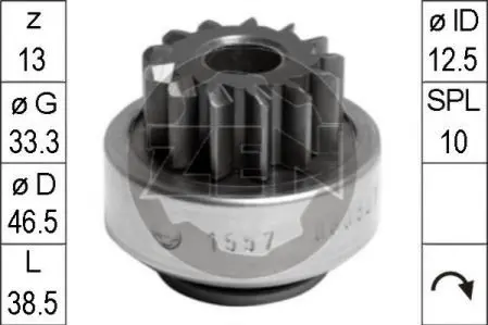 Бендікс стартера ZEN ZN1557