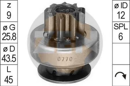 Бендікс стартера ZEN ZN0770