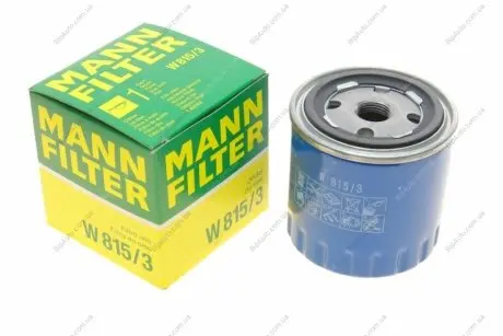 Фільтр масляний -FILTER W 815/3 MANN W815/3 (фото 1)