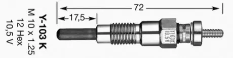 Свеча накала NGK 6325