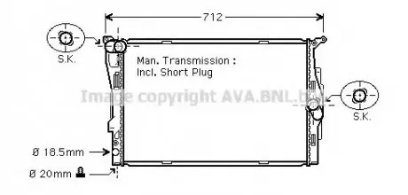 Радиатор AVA AVA COOLING BWA2291