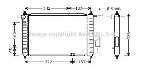 Радiатор AVA AVA COOLING DWA2046