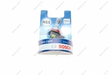 Лампа H11 55W 12V Pure Light блістер BOSCH 1 987 301 339 (фото 1)