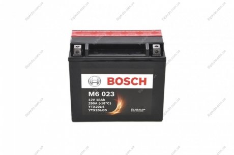 Акумуляторна батарея 18Ah/250A (177x88x156/+R/B00) (AGM) (мото) замінено на 0986FA1071 BOSCH 0 092 M60 230 (фото 1)