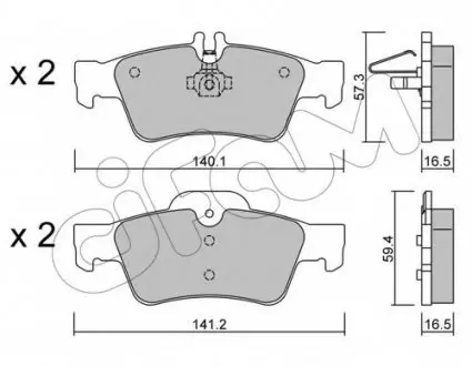 Колодка торм. MB C-CLASS (W203, S203), CLS (C219), E-CLASS задн. CIFAM 822-568-0