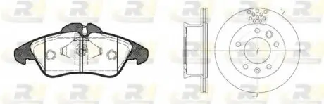 Гальмівний комплект (Диски RH 6461.10 + Колодки RH 2578.00) 8578.01 ROADHOUSE 857801