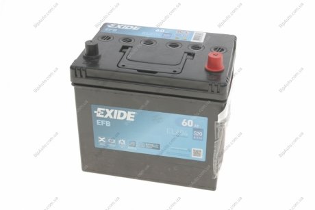 Акумулятор EFB - 60Ah| EN 520 | 230x173x222 (ДхШхВ) EXIDE EL604 (фото 1)
