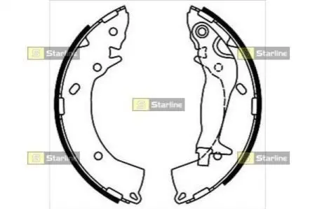 Тормозные колодки барабанные, к-кт. STARLINE BC 08670
