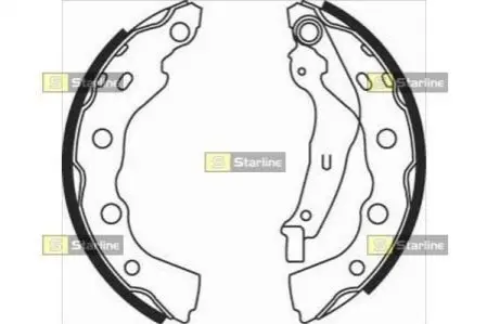 Тормозные колодки барабанные, к-кт. STARLINE BC 07990